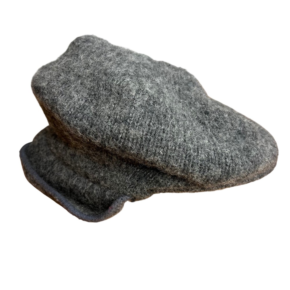 LL Bean Wool Blend Newsboy Cap Mens Gray Driving Hat Ear Flap Gatsby Ivy Cabbie
